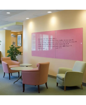 Růžová perlová skleněná magnetická tabule Smatab® pro neziskové organizace