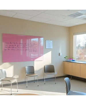 Růžová perlová skleněná magnetická tabule Smatab® pro neziskové organizace