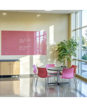 Růžová perlová skleněná magnetická tabule Smatab® pro neziskové organizace
