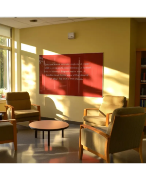 Červená korálová skleněná magnetická tabule Smatab® pro neziskové organizace