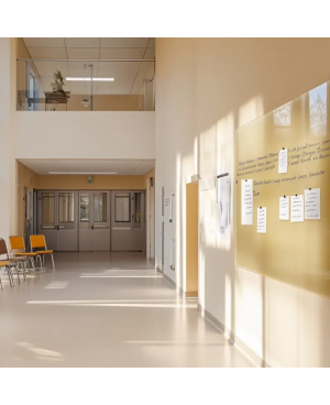 Okrová umbra skleněná magnetická tabule Smatab® pro neziskové organizace