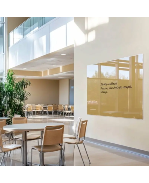 Okrová umbra skleněná magnetická tabule Smatab® pro neziskové organizace