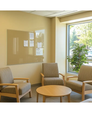 Okrová umbra skleněná magnetická tabule Smatab® pro neziskové organizace