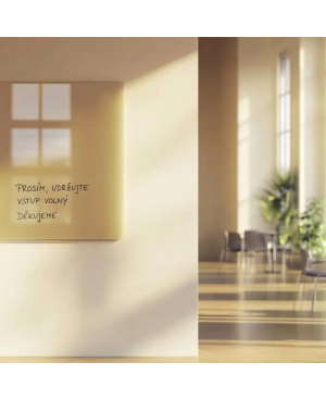 Okrová umbra skleněná magnetická tabule Smatab® pro neziskové organizace