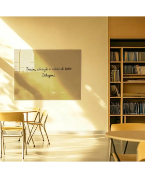 Okrová umbra skleněná magnetická tabule Smatab® pro neziskové organizace