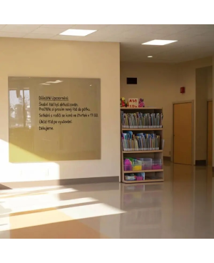 Okrová umbra skleněná magnetická tabule Smatab® pro neziskové organizace