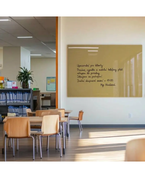 Okrová umbra skleněná magnetická tabule Smatab® pro neziskové organizace