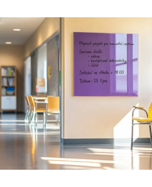 Fialová kobaltová skleněná magnetická tabule Smatab® pro neziskové organizace