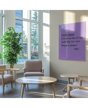 Fialová kobaltová skleněná magnetická tabule Smatab® pro neziskové organizace