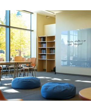 Modrá královská skleněná magnetická tabule Smatab® pro neziskové organizace