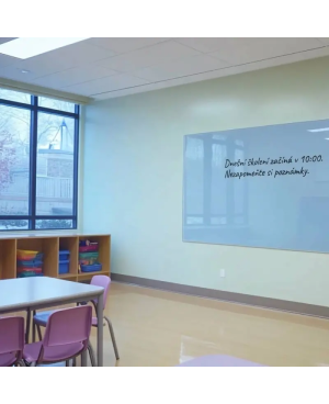 Modrá královská skleněná magnetická tabule Smatab® pro neziskové organizace