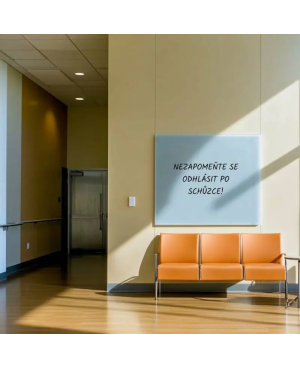 Modrá královská skleněná magnetická tabule Smatab® pro neziskové organizace