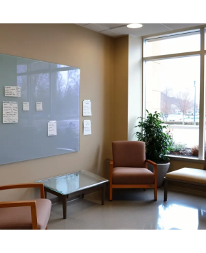 Modrá královská skleněná magnetická tabule Smatab® pro neziskové organizace