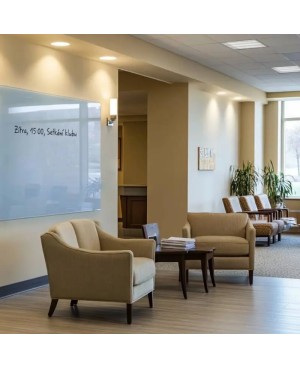 Modrá královská skleněná magnetická tabule Smatab® pro neziskové organizace