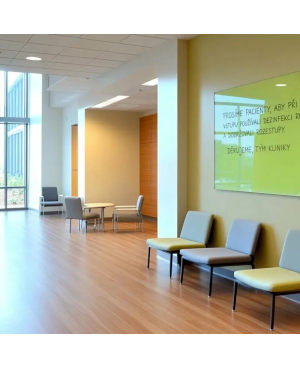 Zelená pistáciová skleněná magnetická tabule Smatab® pro neziskové organizace