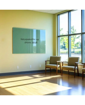 Zelená veronesova skleněná magnetická tabule Smatab® pro neziskové organizace