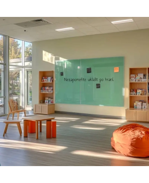 Zelená veronesova skleněná magnetická tabule Smatab® pro neziskové organizace