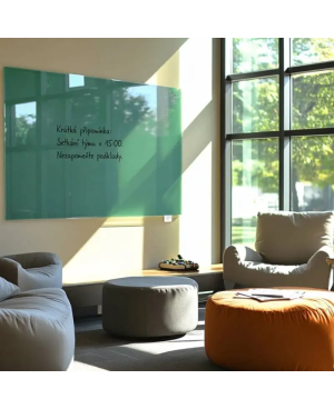 Zelená veronesova skleněná magnetická tabule Smatab® pro neziskové organizace