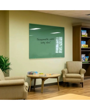 Zelená veronesova skleněná magnetická tabule Smatab® pro neziskové organizace