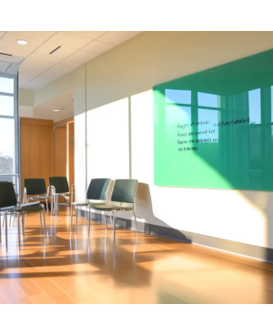 Zelená veronesova skleněná magnetická tabule Smatab® pro neziskové organizace