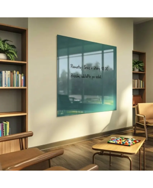 Zelená smaragdová skleněná magnetická tabule Smatab® pro neziskové organizace