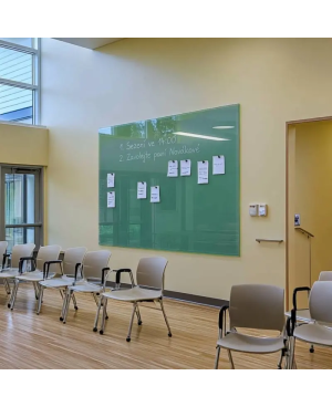 Zelená smaragdová skleněná magnetická tabule Smatab® pro neziskové organizace