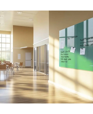 Zelená smaragdová skleněná magnetická tabule Smatab® pro neziskové organizace