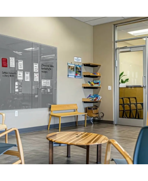 Šedá paynova skleněná magnetická tabule Smatab® pro neziskové organizace