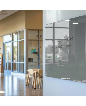 Šedá paynova skleněná magnetická tabule Smatab® pro neziskové organizace