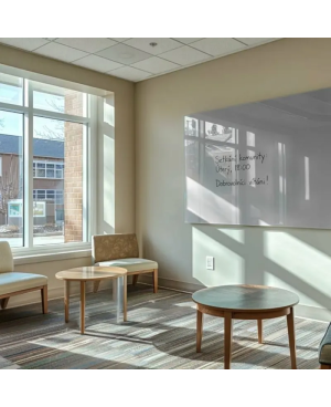 Šedá paynova skleněná magnetická tabule Smatab® pro neziskové organizace