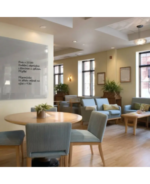 Šedá paynova skleněná magnetická tabule Smatab® pro neziskové organizace