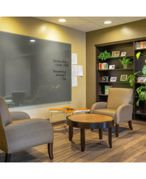 Šedá paynova skleněná magnetická tabule Smatab® pro neziskové organizace