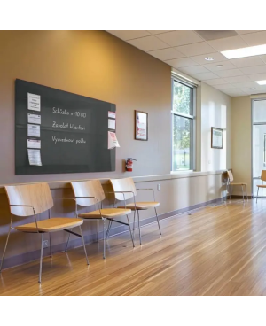 Šedá antracitová skleněná magnetická tabule Smatab® pro neziskové organizace