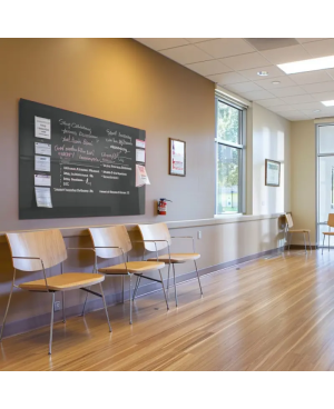 Šedá antracitová skleněná magnetická tabule Smatab® pro neziskové organizace