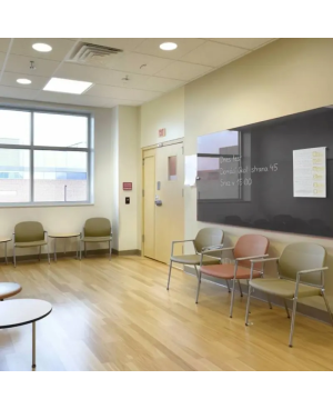 Šedá antracitová skleněná magnetická tabule Smatab® pro neziskové organizace