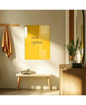 Žlutá exotická skleněná magnetická tabule domácí Smatab®