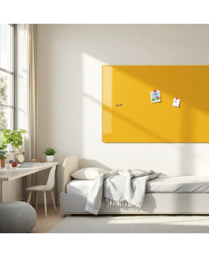 Žlutá neapolská skleněná magnetická tabule domácí Smatab®