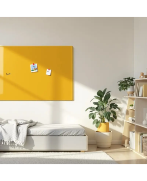 Žlutá neapolská skleněná magnetická tabule domácí Smatab®