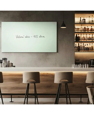 Bílá satinová skleněná tabule SMATAB®