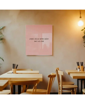 Růžová tělová skleněná tabule SMATAB®
