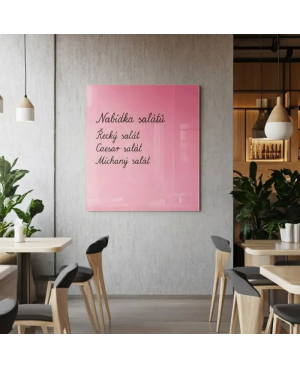 Růžová perlová skleněná tabule SMATAB®