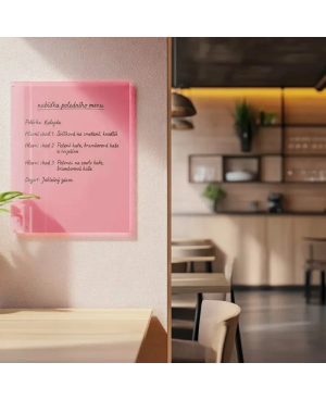 🩷 Perlová ružová tabuľa SMATAB® pre reštaurácie