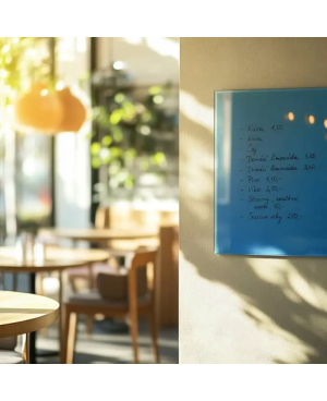 Modrá coelinová skleněná magnetická tabule Smatab®