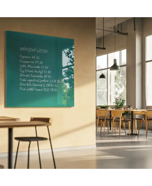 Zelená smaragdová skleněná magnetická tabule Smatab®