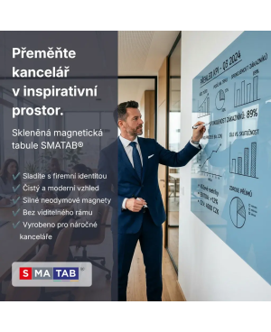 👑 Sklenená tabuľa SMATAB® modrá kráľovská
