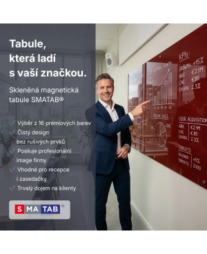 🔴 Skleněná tabule SMATAB® červená korálová
