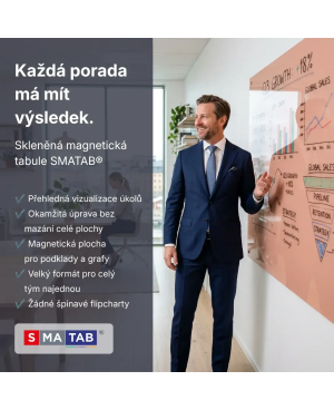🌺 Sklenená tabuľa SMATAB® ružová telová