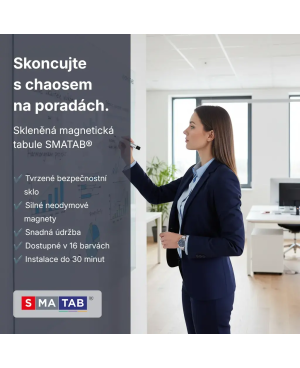 🏢 Sklenená tabuľa SMATAB® biela satinová