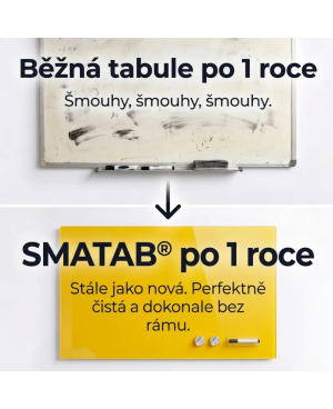 🏢 Skleněná tabule SMATAB® bílá satinová