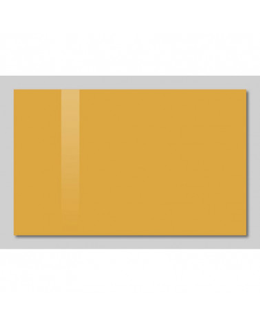 Firemní skleněná magnetická tabule - žlutá neapolská Smatab®